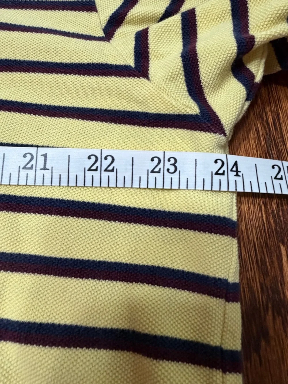 Polo Ralph Lauren Men’s XL Yellow Navy Maroon Striped Polo Shirt